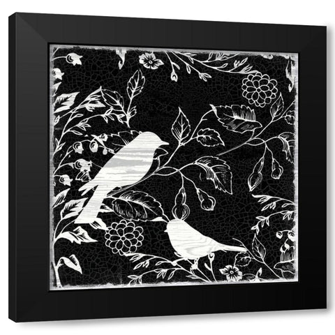 Bird Silo Black Modern Wood Framed Art Print with Double Matting by Lula Bijoux and Company