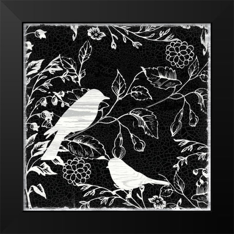 Bird Silo Black Modern Wood Framed Art Print by Lula Bijoux and Company
