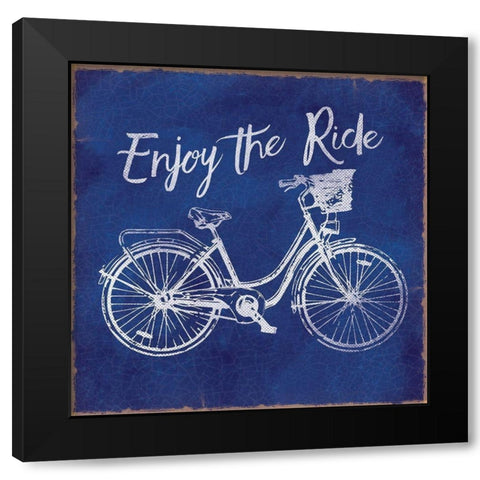 Enjoy The Ride Black Modern Wood Framed Art Print by Lula Bijoux and Company