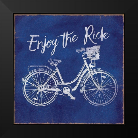 Enjoy The Ride Black Modern Wood Framed Art Print by Lula Bijoux and Company