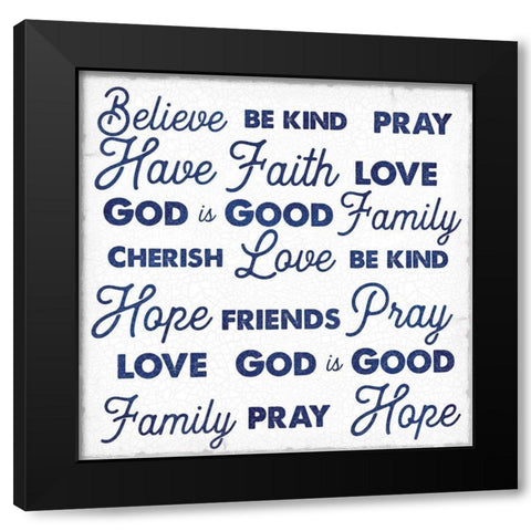 Gods Words 2 Black Modern Wood Framed Art Print with Double Matting by Lula Bijoux and Company