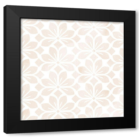 Modern Minimal Pattern Black Modern Wood Framed Art Print by Lula Bijoux and Company