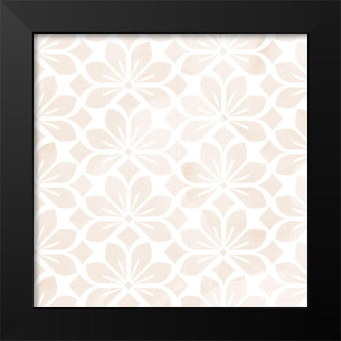Modern Minimal Pattern Black Modern Wood Framed Art Print by Lula Bijoux and Company
