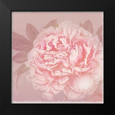 Spring Eden Peony 2 Black Modern Wood Framed Art Print by Lula Bijoux and Company