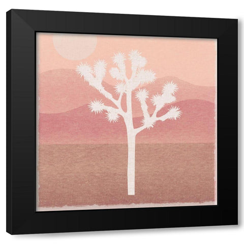 Joshua Tree Black Modern Wood Framed Art Print by Lula Bijoux And Company