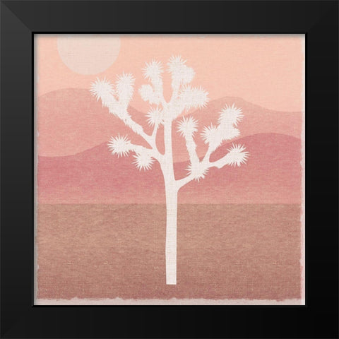 Joshua Tree Black Modern Wood Framed Art Print by Lula Bijoux And Company