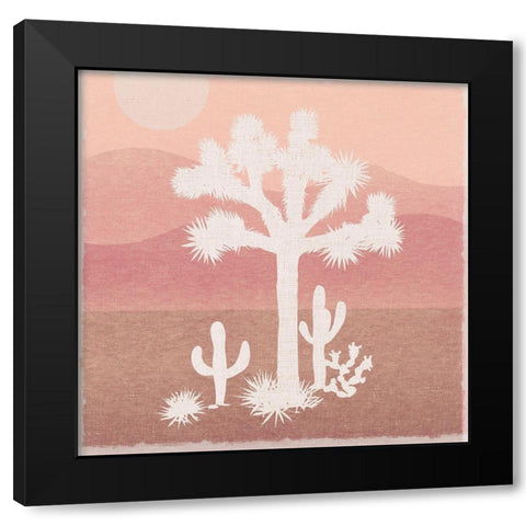 Joshua Tree 2 Black Modern Wood Framed Art Print by Lula Bijoux And Company
