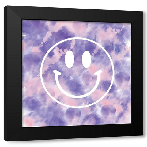 Happy Face Black Modern Wood Framed Art Print with Double Matting by Lula Bijoux and Company