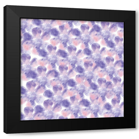 Flower Patterns Black Modern Wood Framed Art Print with Double Matting by Lula Bijoux and Company