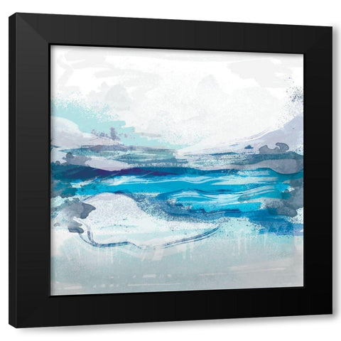 Coastal 1 Black Modern Wood Framed Art Print with Double Matting by Lula Bijoux and Company