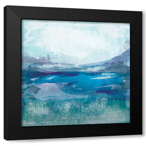 Coastal 2 Black Modern Wood Framed Art Print with Double Matting by Lula Bijoux and Company