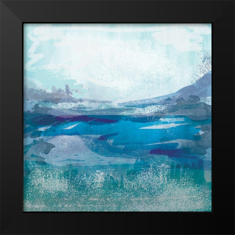 Coastal 2 Black Modern Wood Framed Art Print by Lula Bijoux and Company