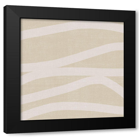Geometrics Black Modern Wood Framed Art Print by Lula Bijoux and Company