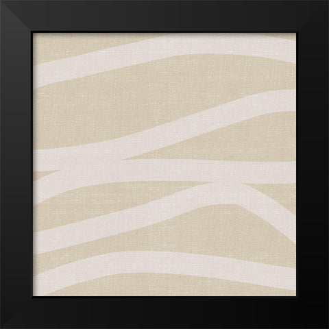 Geometrics Black Modern Wood Framed Art Print by Lula Bijoux and Company