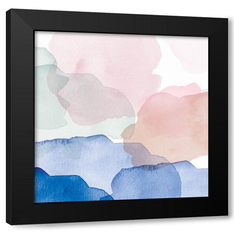 Club Med Watercolors 1 Black Modern Wood Framed Art Print with Double Matting by Lula Bijoux And Company