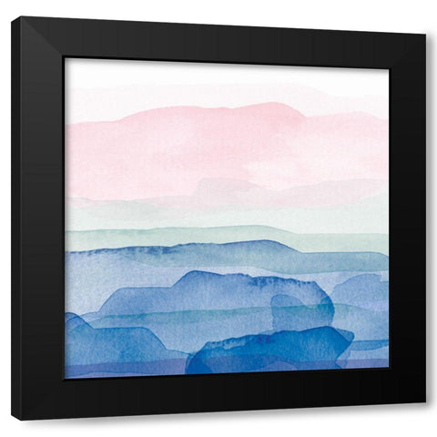 Club Med Watercolors 2 Black Modern Wood Framed Art Print with Double Matting by Lula Bijoux And Company