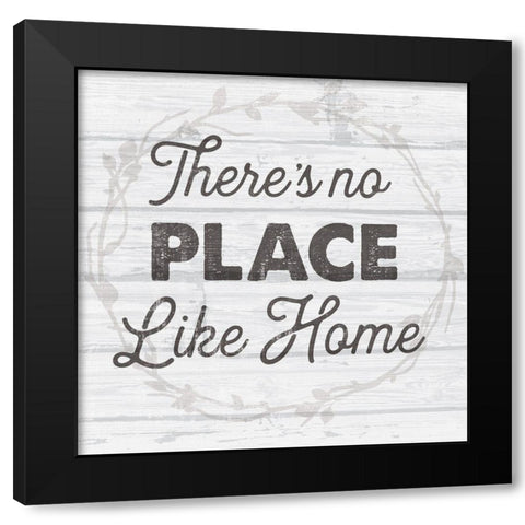 Like Home Black Modern Wood Framed Art Print by Lula Bijoux And Company