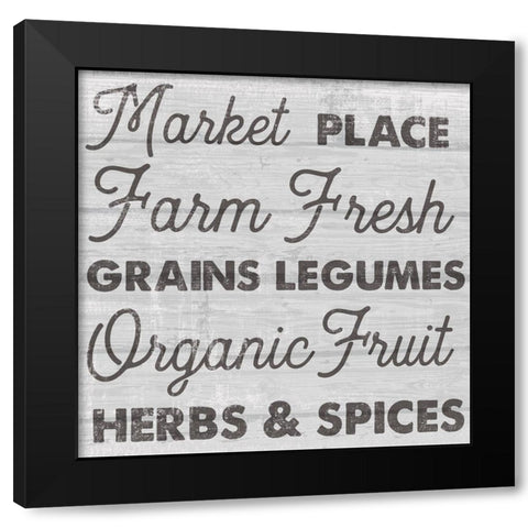 Farm Fresh Black Modern Wood Framed Art Print with Double Matting by Lula Bijoux And Company