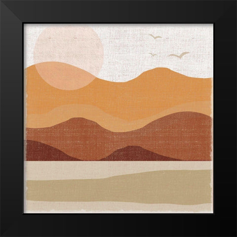 Hillsides Black Modern Wood Framed Art Print by Lula Bijoux And Company