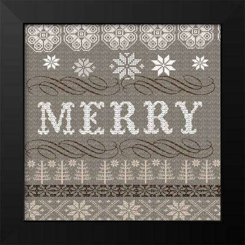 Winter Knits 2 Black Modern Wood Framed Art Print by Lula Bijoux And Company