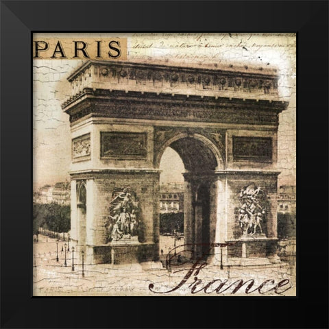 LArc Black Modern Wood Framed Art Print by Lula Bijoux and Company