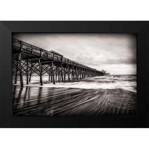 Rushing Tide Black Modern Wood Framed Art Print by Taylor, Glenn