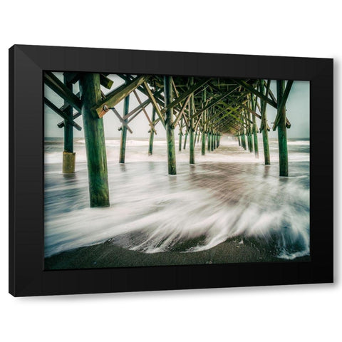 The Rushing Tide 2 Black Modern Wood Framed Art Print by Taylor, Glenn