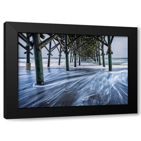 The Rushing Tide 3 Black Modern Wood Framed Art Print by Taylor, Glenn
