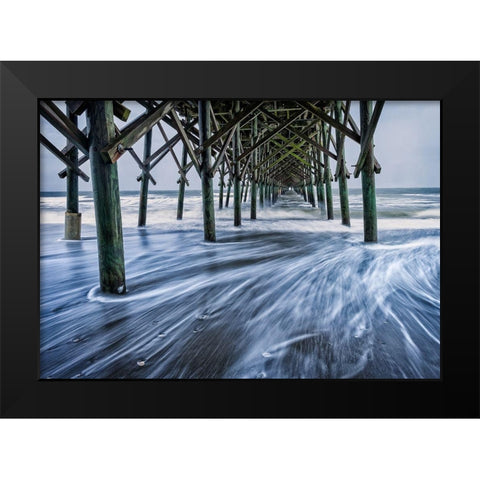 The Rushing Tide 3 Black Modern Wood Framed Art Print by Taylor, Glenn