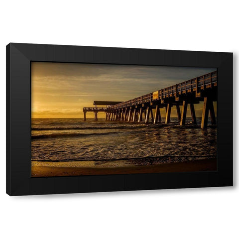 A Golden Glow Black Modern Wood Framed Art Print by Taylor, Glenn