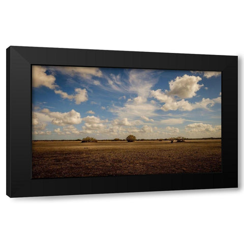 Lonely Earth Black Modern Wood Framed Art Print with Double Matting by Taylor, Glenn