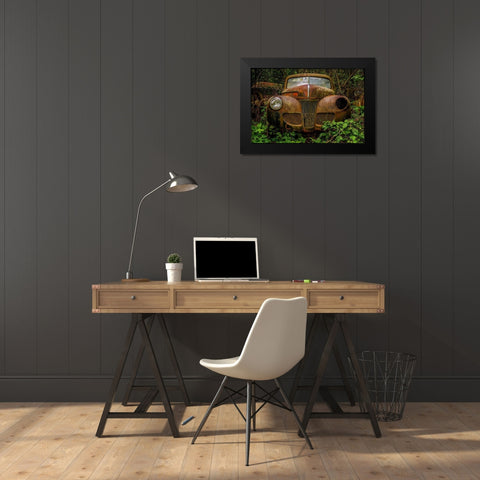 Old Bessy 1 Black Modern Wood Framed Art Print by Taylor, Glenn