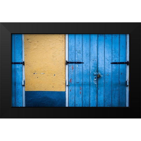 Blue Entrance Black Modern Wood Framed Art Print by Taylor, Glenn