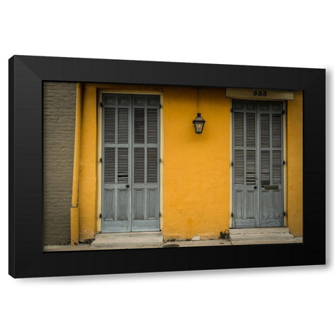 Yellow Entrance Black Modern Wood Framed Art Print with Double Matting by Taylor, Glenn