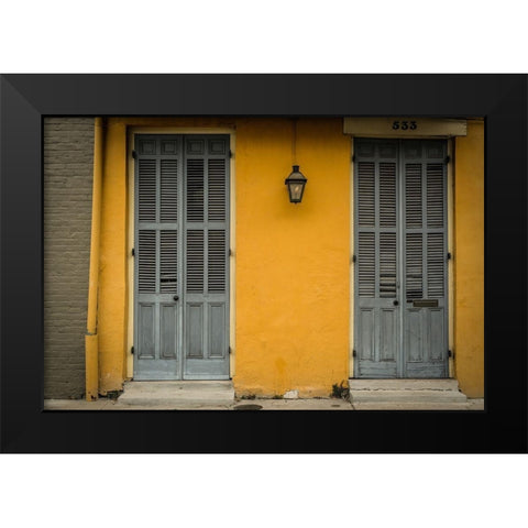 Yellow Entrance Black Modern Wood Framed Art Print by Taylor, Glenn