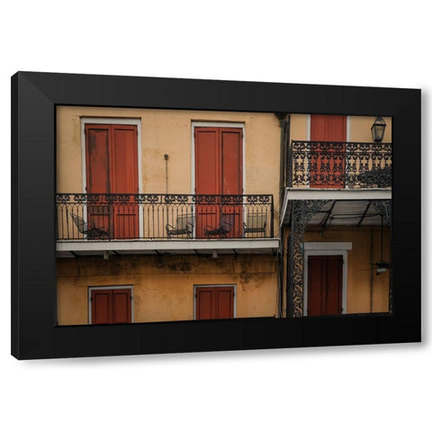 Red Entrance Black Modern Wood Framed Art Print with Double Matting by Taylor, Glenn