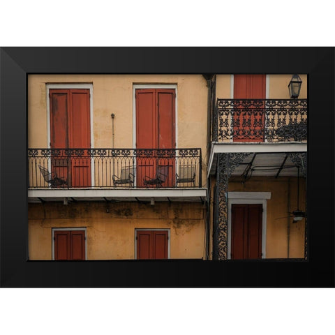 Red Entrance Black Modern Wood Framed Art Print by Taylor, Glenn