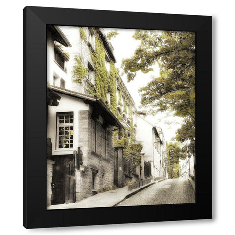 Montmartre Black Modern Wood Framed Art Print by Poinski, Dianne