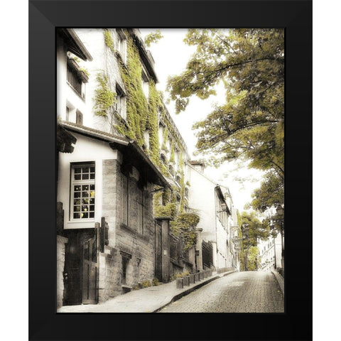 Montmartre Black Modern Wood Framed Art Print by Poinski, Dianne