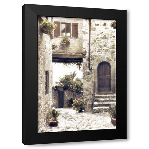 Courtyard Black Modern Wood Framed Art Print by Poinski, Dianne
