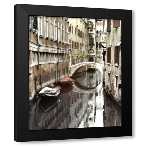 VeniceIII Black Modern Wood Framed Art Print with Double Matting by Poinski, Dianne