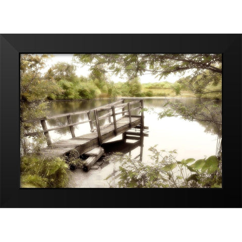 Pond Reflections Black Modern Wood Framed Art Print by Poinski, Dianne