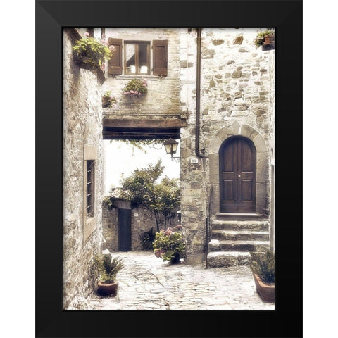 Courtyard Black Modern Wood Framed Art Print by Poinski, Dianne