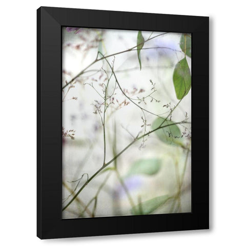 Soft Leaves I Black Modern Wood Framed Art Print with Double Matting by Poinski, Dianne