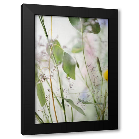 Soft Leaves 2 Black Modern Wood Framed Art Print with Double Matting by Poinski, Dianne