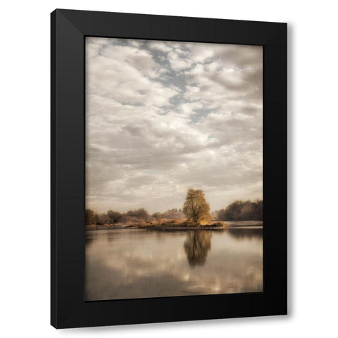Reflect 1 Black Modern Wood Framed Art Print with Double Matting by Poinski, Dianne