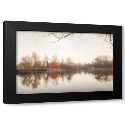 Fire Fall 1 Black Modern Wood Framed Art Print by Poinski, Dianne