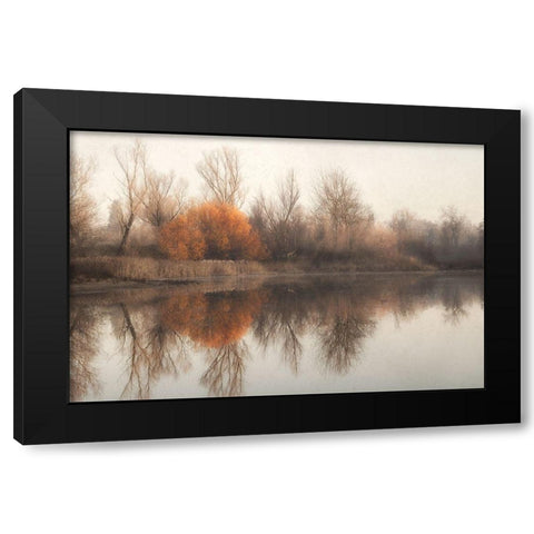 Fire Fall 2 Black Modern Wood Framed Art Print by Poinski, Dianne