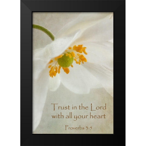 Spring Bonnet Trust Black Modern Wood Framed Art Print by Poinski, Dianne