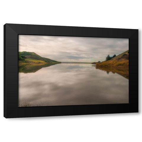 The Lake View 3 Black Modern Wood Framed Art Print by Poinski, Dianne
